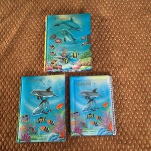 Set of Hawaiian themed notebooks